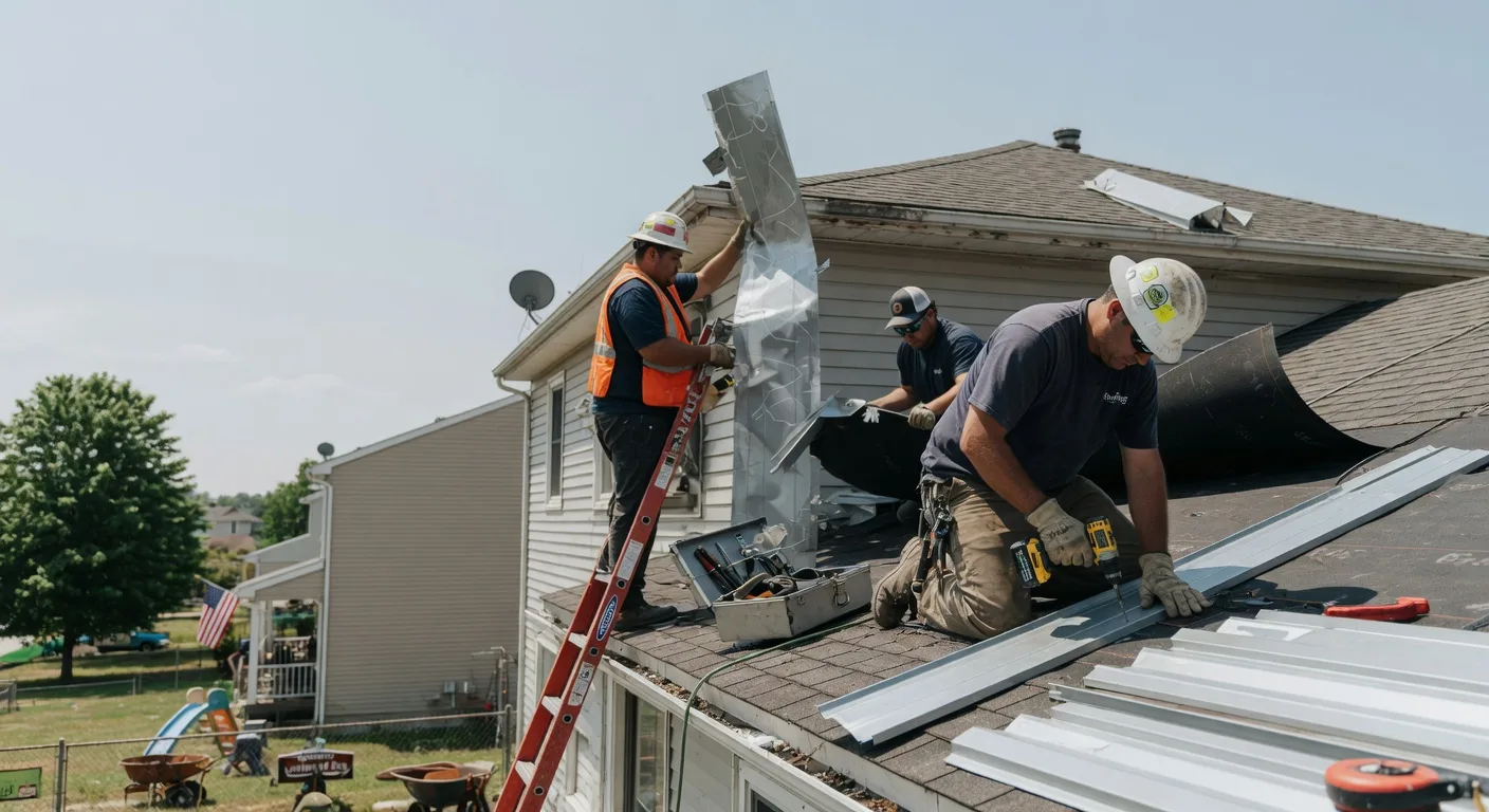 Storm Damage Metal Roof Repair in Worthington, IA